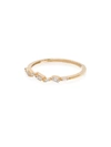 SUZANNE KALAN 18KT YELLOW GOLD BAGUETTE DIAMOND RING