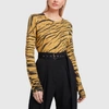 PROENZA SCHOULER TIGER PRINT LONG SLEEVE T-SHIRT