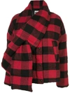 Apparis Plaid Puffer Jacket In Red