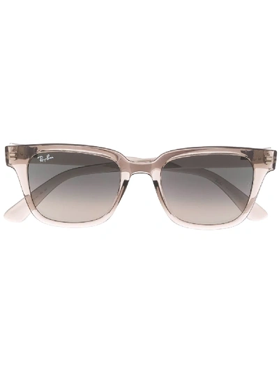 Ray Ban Transparent Square-frame Sunglasses In Grey