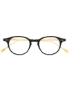 Dita Eyewear Ash Round-frame Glasses In 黑色