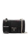 Prada Diagramme Shoulder Bag In Black