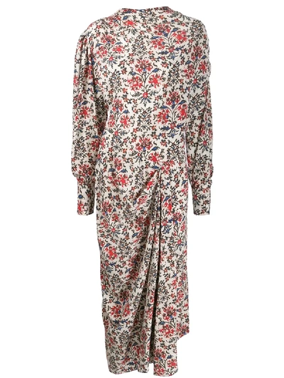 Isabel Marant Floral Printed Maxi Dress In Neutrals