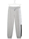 Givenchy Logo Lined Drawstring Track Pants In Grey