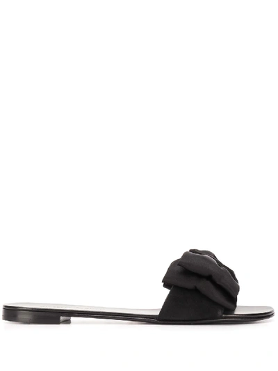 Giuseppe Zanotti Bow Detail Mules In Black