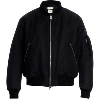 Bottega Veneta Padded Cotton-blend Twill Bomber Jacket In Black