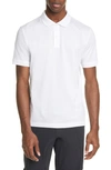 Bottega Veneta Ribbed Collar Polo Shirt In White