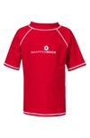 Snapper Rock Raglan Short Sleeve Rashguard In Red