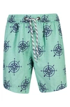 Snapper Rock Little Boy's & Boy's Compass Board Shorts In Green