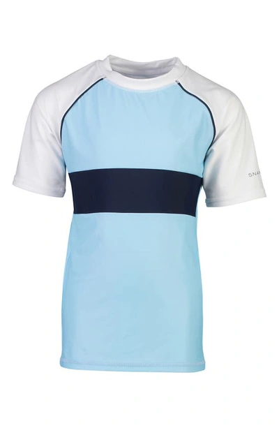 Snapper Rock Kids' Little Boy's & Boy's Colorblock Short-sleeve Rashguard In Light Blue