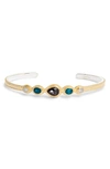 ANNA BECK MULTI STONE SKINNY CUFF,BR10004-GMHYB