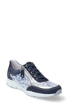 Mephisto Ylona Sneaker In Jeans Blue Leather