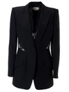 ALEXANDER MCQUEEN LACED DETAIL BLAZER,11188895