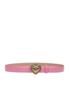 Dolce & Gabbana Devotion Belt In Pink Lux Leather