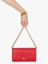 BURBERRY BURBERRY RED HANNAH LEATHER BAG,802072914667036