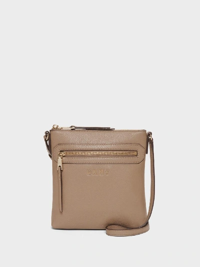 Dkny Tappen Leather Crossbody, Created For Macy's In Dune