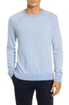 Vince Featherweight Striped Wool & Cashmere Sweater In H Infinity/ Pearl