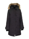 Canada Goose Lorette Hooded Down Parka With Genuine Coyote Fur Trim In Navy