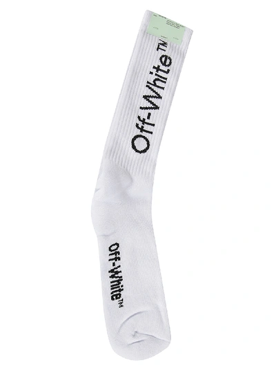 Off-white Arrow Mid-length Socks In White/black