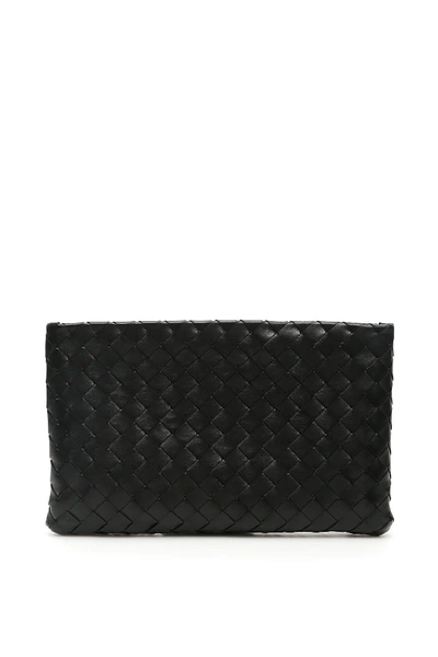 Bottega Veneta Unisex Biletto Clutch In Black