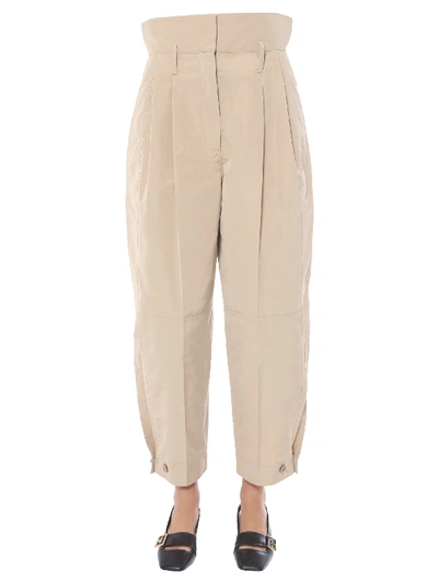 Givenchy High-rise Canvas Tapered Trousers In Beige