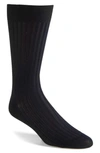 Pantherella Mid-calf Stretch-lisle Dress Socks In Navy 08