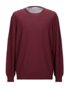 Gran Sasso Sweaters In Maroon