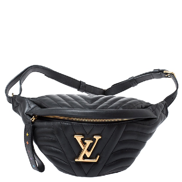 Pre-Owned Louis Vuitton Black Leather New Wave Bumbag | ModeSens