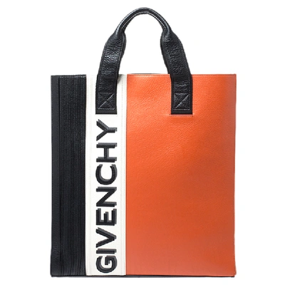 Pre-owned Givenchy Tricolor Mc3 Leather Tote In Multicolor