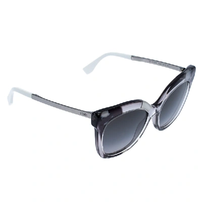 Pre-owned Fendi Patterned Grey/ Grey Gradient Ff 0179/s Jungle Cat Eye Sunglasses