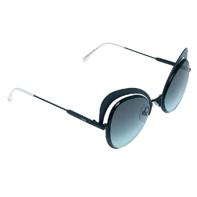 Pre-owned Fendi Matte Green/ Green Gradient Ff 0247/s Eyeshine Cateye Sunglasses