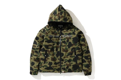 Pre-owned Bape  Gore-tex 1st Camo Hoodie Down Jacket Green