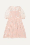 STELLA MCCARTNEY METALLIC PRINTED TULLE DRESS