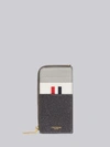 THOM BROWNE THOM BROWNE FUN-MIX PEBBLED HALF-ZIP AROUND WALLET,MAW080F0019814121730