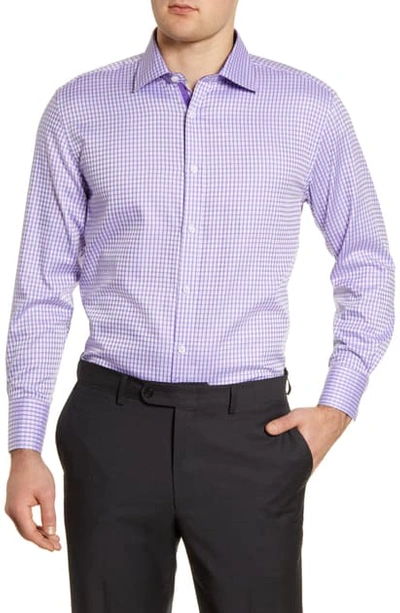 English Laundry Regular Fit Geometric Dress Shirt In Purple