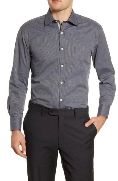 English Laundry Regular Fit Stretch Check Dress Shirt In Black White