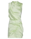 ACLER Jasper Draped Satin Mini Dress,060043803716