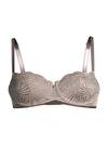 Chantelle Pyramide Unlined Lace Demi Bra In Fawn