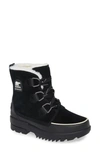 Sorel Torino Ii Faux Fur-trimmed Waterproof Suede And Rubber Ankle Boots In Black