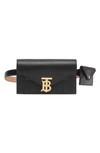BURBERRY QUILTED WALLET & CARD CASE LEATHER BELT BAG,8027476
