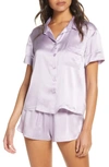 Papinelle Short Silk Pajamas In Lilac
