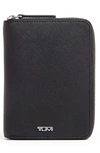 Tumi Belden Leather Zip Around Passport Case In Black
