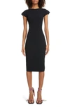 Rick Owens Cap-sleeve Knitted Midi Dress In Black