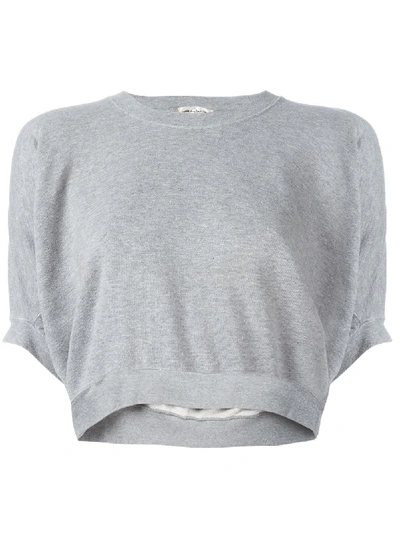Pre-owned Comme Des Garçons Square Grey Cropped Sweatshirt