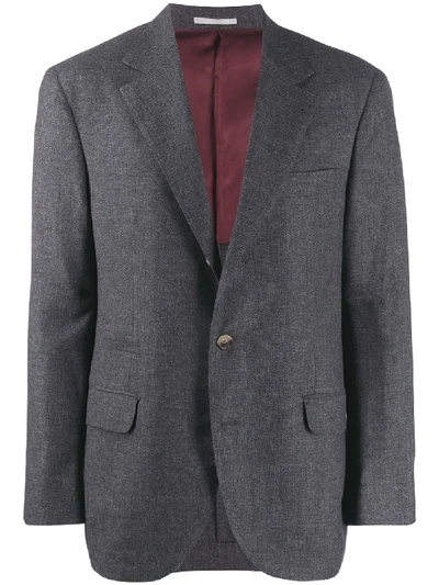 Brunello Cucinelli Tailored Suit Jacket In 灰色