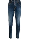 DSQUARED2 MID RISE LOGO APLIQUÉ JEANS