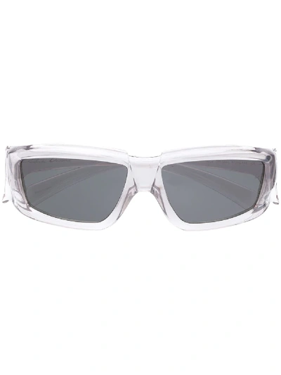 Rick Owens Square Rick Sunglasses In White