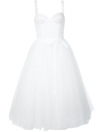 Carolina Herrera Bow-embellished A-line Dress In White