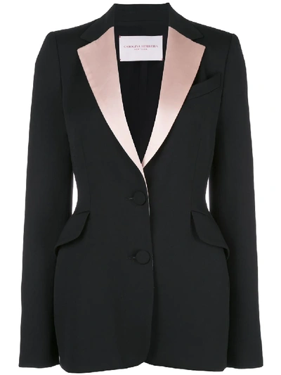 Carolina Herrera Two-tone Blazer In Black