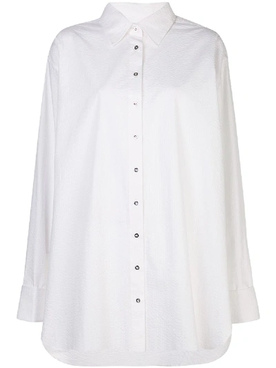 Marques' Almeida Oversized Panelled Upcycled-cotton Shirt In White